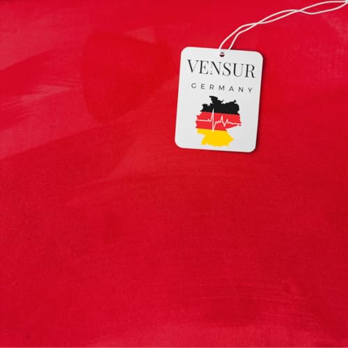 Vensur Kunstleder selbstklebend - Mikrofaserstoff selbstklebend - Selbstklebende Dehnbare Folie in Wildleder Optik - Selbstklebende Innenraum Folie für Auto & Möbel (Rot, 10cm x 150cm) von Vensur