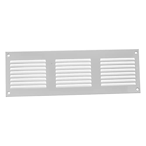 Vent Systems 30 x 10 cm Lüftungsschlitz-Abdeckungen - Weiß – Metall-Luftrücklauf-Grill mit eingebautem Schädlingsschutz von Vent Systems