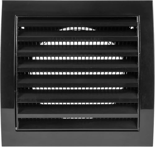 Vent Systems Ø100 mm Schwarz Lüftungsgitter - Luftgitter Abdeckung für Trocknerentlüftung, Badezimmer - Abluftrohr Entlüftungsabdeckung - für Außen/Innen - Belüftung, Auspuff, Zuluft von Vent Systems