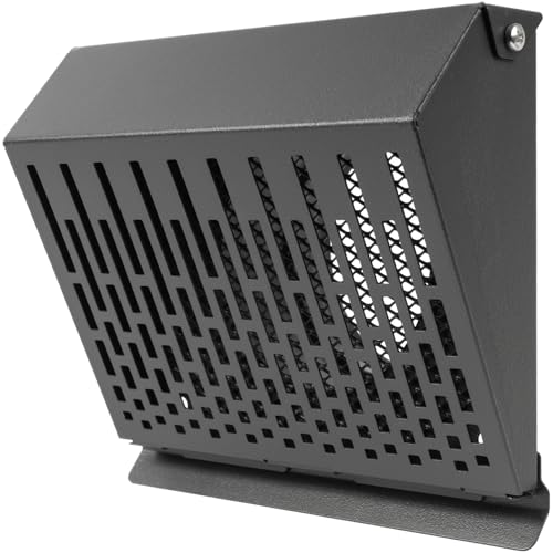 Vent Systems 100 mm Abluft Lüftungsgitter mit Gummidichtung - Graphitschwarz Rohr Dunstabzug mit Abdeckung für Außen - Kanal oder Oberfläche Montage - Wetterschutzgitter - Regen und Scnee Schutz von Vent Systems