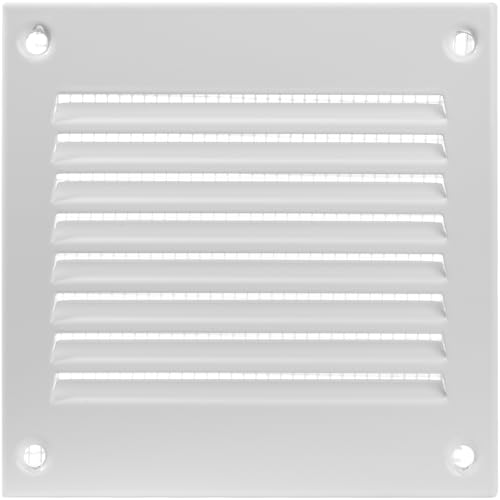 Vent Systems 100 x 100 mm Lüftungsschlitzabdeckung aus Metall mit eingebautem Schädlingsschutz, HVAC-Entlüftungsabdeckung für Heimwerker, Entlüftungskanal Abdeckung 10 x 10 cm von Vent Systems
