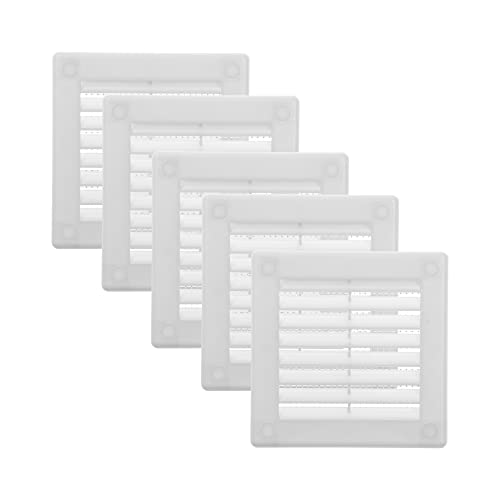 Vent Systems 100x100 mm 5 Stück Weiße Lüftungsabdeckung – flache, quadratische Lüftungsschlitze – Integrierter Insektenschutz – HVAC-Lüftungsöffnungen für Badezimmer, Heimbüro Vent Systems 100x100 mm 5 Stück Weiße Lüftungsabdeckung – flache, quadratische Lüftungsschlitze – Integrierter Insektenschutz – HVAC-Lüftungsöffnungen für Badezimmer, Heimbüro von Vent Systems