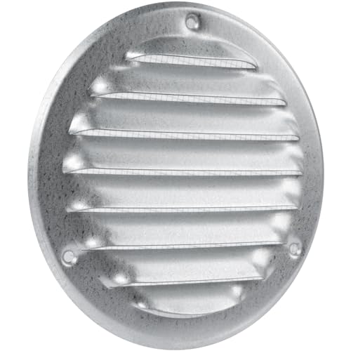 Vent Systems 10cm Rund Lüftungsschlitz-Abdeckungen - Verzinktes Stahl – Metall-Luftrücklauf-Grill mit eingebautem Schädlingsschutz von Vent Systems