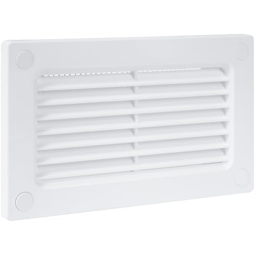 Vent Systems 120 x 60 mm rechteckiges Kanalgitter - gerade oder flexible Rohreinlass und auslassentlüftung - HVAC-System-Heizung, Kühlkanalentlüftung mit Schutzgitter von Vent Systems