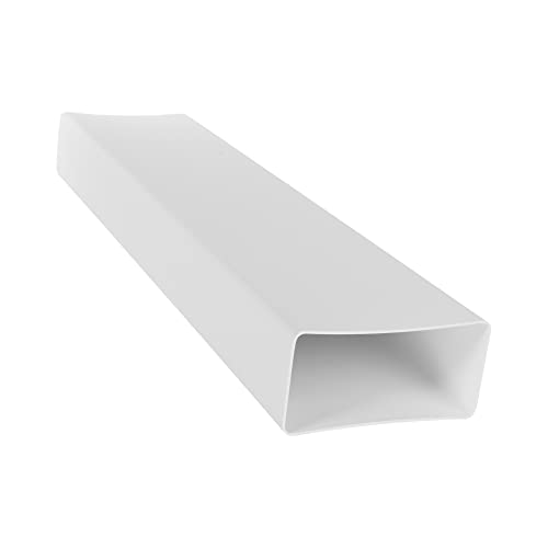 Vent Systems 120 x 60mm 1m Lang Flachkanal Rechteckiger Rohrverbinder für die Rohrverbindung, Abluftkanal oder Zuluftkanal. Lüftungssystem, Heizen, Kühlen. 120 x 60 mm - 100 cm von Vent Systems