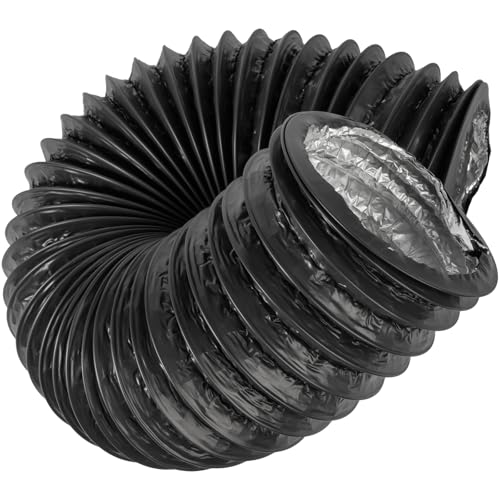 Vent Systems Lang flexibler Aluminium-Auspuffschlauch. Flexible Luftleitungen zur Belüftung. Flexibler Heizungs-, Kühlungs- und Lüftungskanal (125mm - 1m) von Vent Systems