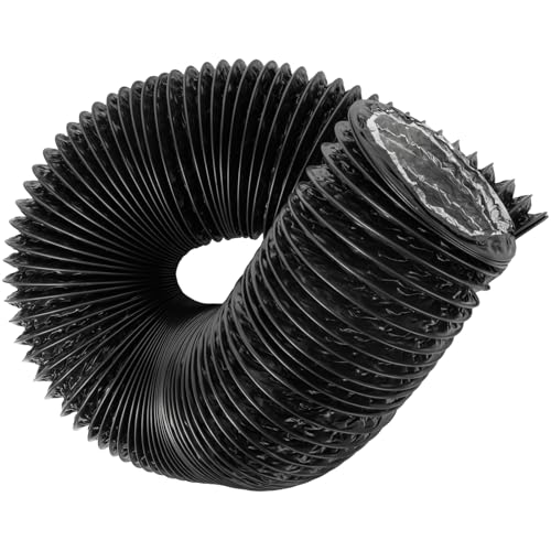 Vent Systems Ø125mm 3m Schwarz Lang Aluminium Abluftschlauch – Luftschlauch ist Flexibel, PVC, Wärmeisolierung – Universell Flex-Schlauch für Heizung, Klimaanlage, Trockner, Belüftungssystem von Vent Systems