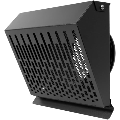 Vent Systems 125 mm Abluft Lüftungsgitter mit Gummidichtung - Graphitschwarz Rohr Dunstabzug mit Abdeckung für Außen - Kanal oder Oberfläche Montage - Wetterschutzgitter - Regen und Scnee Schutz von Vent Systems