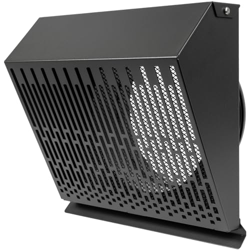 Vent Systems 150 mm Abluft Lüftungsgitter mit Gummidichtung - Graphitschwarz Rohr Dunstabzug mit Abdeckung für Außen - Kanal oder Oberfläche Montage - Wetterschutzgitter - Regen und Scnee Schutz von Vent Systems