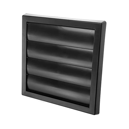 Vent Systems 150 mm große Abluftabdeckung Schwarz – Trocknerhaube – Entlüftungshaube – Luftzufuhrgitter aus Kunststoff - 190 x 190 mm von Vent Systems