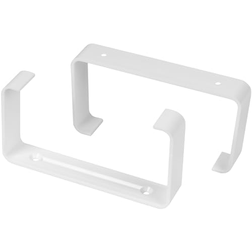 Vent Systems 2 Stück 110 x 55 mm Kunststoff-Wandhalterung für Rechteckige Lüftungskanäle – Vorgebohrte Löcher – Flache Lüftungskanalhalterung – Heizung, Kühlung, Klimaanlage von Vent Systems