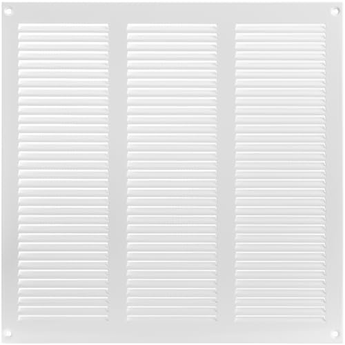 Vent Systems 300 x 300 mm Lüftung Gitter - Abdeckung Weiß – Metall Luftrücklaufgitter mit Fliegengitter – Belüftungsgitter für Wand & Decke – Innen & Außen – Verzinktem Stahl Abluftgitter von Vent Systems