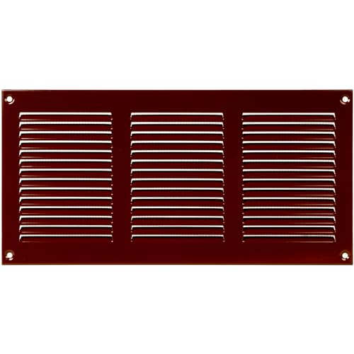 Vent Systems 30 x 15 cm Lüftungsschlitz-Abdeckungen – Braun – Metall-Luftrücklaufgitter mit eingebautem Schädlingsschutz-Bildschirm von Vent Systems