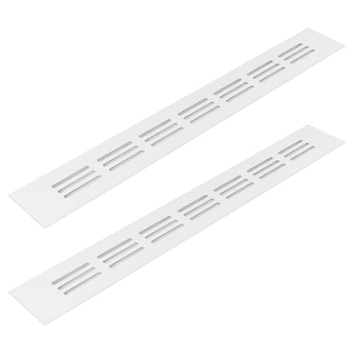 Vent Systems 40x300mm Packung mit 2 Weiß Aluminium Lüftungsgitter. HLK-, Heizungs-, Kühlungs- und Lüftungsanwendungen. Innen- und Außen Entlüftungsabdeckung von Vent Systems