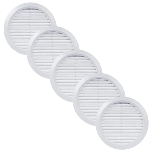 Vent Systems 5 Stück 150 mm Weiß Lüftungsabdeckung – Runde Lüftungsschlitze – Grillabdeckung – Integrierter Insektenschutz – HVAC-Lüftungsöffnungen für Badezimmer, Heimbüro, Küche Vent Systems 5 Stück 150 mm Weiß Lüftungsabdeckung – Runde Lüftungsschlitze – Grillabdeckung – Integrierter Insektenschutz – HVAC-Lüftungsöffnungen für Badezimmer, Heimbüro, Küche von Vent Systems