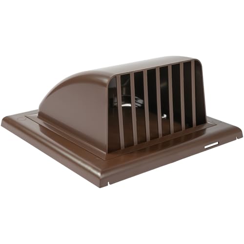 Vent Systems Braun 100 mm Trocknerhauben-Entlüftung mit Vogelschutz und Rückstromdämpfer – UV-geschützt – Rückschlagventil – Auslasshaube, Abluftgitter – Kleidung Trockner Abdeckung von Vent Systems