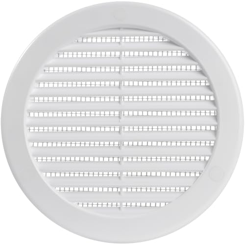 Vent Systems Ø125 mm Weiße Lüftungsabdeckung – Runde Lüftungsschlitze mit Flansch – Gitterabdeckung – Integrierter Insektenschutz – HVAC-Lüftungsöffnungen für Badezimmer, Heimbüro, Küch Vent Systems Ø125 mm Weiße Lüftungsabdeckung – Runde Lüftungsschlitze mit Flansch – Gitterabdeckung – Integrierter Insektenschutz – HVAC-Lüftungsöffnungen für Badezimmer, Heimbüro, Küch von Vent Systems