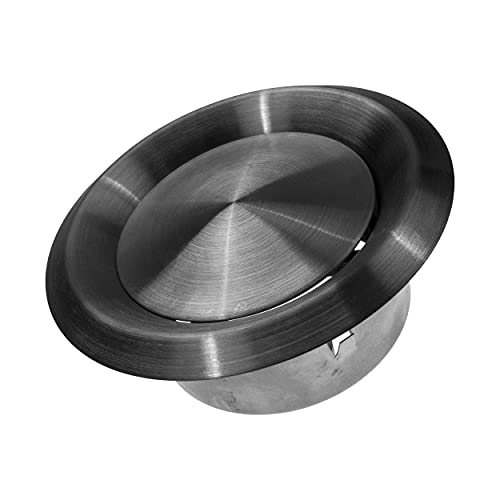 Vent Systems Ø100 mm Edelstahlauspuff - Edelstahl - Plattenventil - Für runde Rohre. Für Bad, Küche, Büroräume und Wohnungslüftung. von Vent Systems