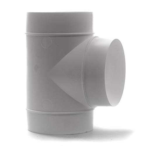 Vent Systems Ø100mm Kanalverbinder 3-Wege-Schlauchadapter ABS Kunststoff/Splitter für Schlauch T-förmige runde Rohrverbinder - Abluftventilator - Kanal Schlauchtrockner Entlüftung T-Verbinder von Vent Systems