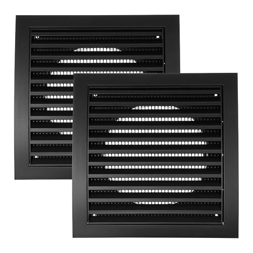 Vent Systems Ø125 mm Anthrazit Lüftungsgitter - 2 Stück - Luftgitter Abdeckung für Trocknerentlüftung, Badezimmer - Abluftrohr Entlüftungsabdeckung - für Außen/Innen - Belüftung, Auspuff, Zuluft von Vent Systems