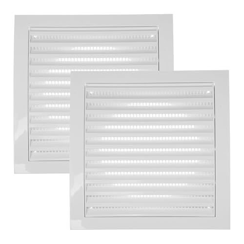 Vent Systems Ø125 mm Weiß Lüftungsgitter - 2 Stück - Luftgitter Abdeckung für Trocknerentlüftung, Badezimmer - Abluftrohr Entlüftungsabdeckung - für Außen/Innen - Belüftung, Auspuff, Zuluft von Vent Systems