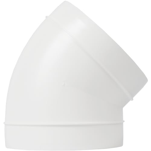 Vent Systems Ø150 mm Roghbogen - 45 Grad Rohrverbinder - Flexibler Rundrohr Lüftungsschlauch ABS Kunststoff von Vent Systems