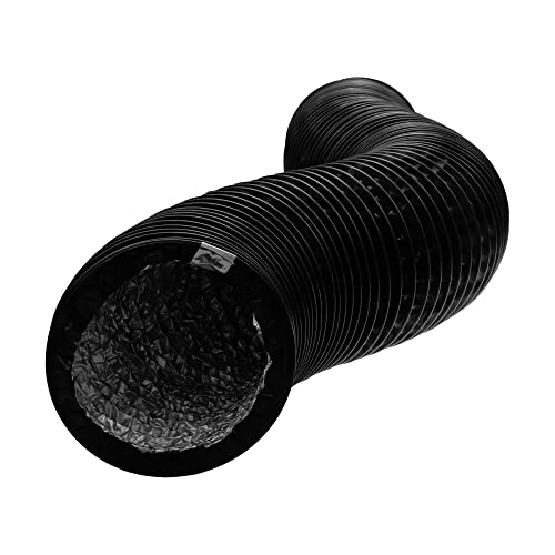 Vent Systems Ø160mm 3m Schwarz Lang Aluminium Abluftschlauch – Luftschlauch ist Flexibel, PVC, Wärmeisolierung – Universell Flex-Schlauch für Heizung, Klimaanlage, Trockner, Belüftungssystem von Vent Systems