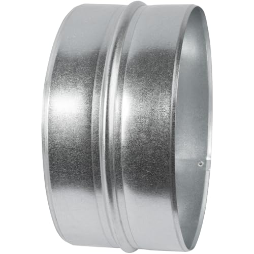 Vent Systems Rohrverbinder aus verzinktem Stahl, 200 mm, runde Lüftungskanalverlängerung – Metall-Schlauchkupplung – verzinkter Rohrverbinder Vent Systems Rohrverbinder aus verzinktem Stahl, 200 mm, runde Lüftungskanalverlängerung – Metall-Schlauchkupplung – verzinkter Rohrverbinder von Vent Systems