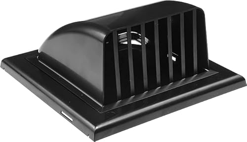Vent Systems Schwarz 100 mm Trocknerhauben-Entlüftung mit Vogelschutz und Rückstromdämpfer – UV-geschützt – Rückschlagventil – Auslasshaube, Abluftgitter –Kleidung Trockner Abdeckung von Vent Systems