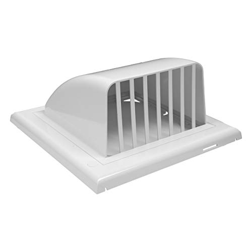 Vent Systems Weiße 100 mm Trocknerhauben-Entlüftung mit Vogelschutz und Rückstromdämpfer – UV-geschützt – Rückschlagventil – Auslasshaube, Abluftgitter – Kleidung Trockner Abdeckung von Vent Systems