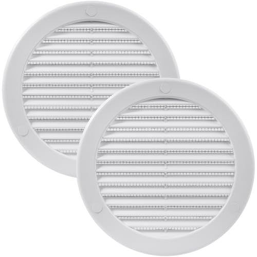 Vent Systems ø125mm 2 Stück Weiße Lüftungsabdeckung – Runde Lüftungsschlitze – Gitterabdeckung – Integrierter Insektenschutz – HVAC-Lüftungsöffnungen für Badezimmer, Heimbüro, Küche Vent Systems ø125mm 2 Stück Weiße Lüftungsabdeckung – Runde Lüftungsschlitze – Gitterabdeckung – Integrierter Insektenschutz – HVAC-Lüftungsöffnungen für Badezimmer, Heimbüro, Küche von Vent Systems