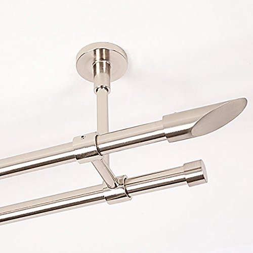 Ventanara® Gardinenstange 140 cm 2 läufig 16 mm mit Endstücken Diagonal und Standard inklusive 28 Ringen Deckenmontage Ventanara® Gardinenstange 140 cm 2 läufig 16 mm mit Endstücken Diagonal und Standard inklusive 28 Ringen Deckenmontage von Ventanara