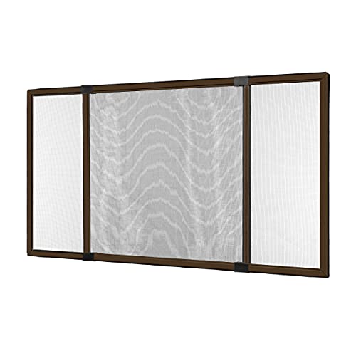 Ventanara® Insektenschutz Schiebe Fenster Fliegengitter Mückenschutz (50 x 75 cm, braun) von Ventanara