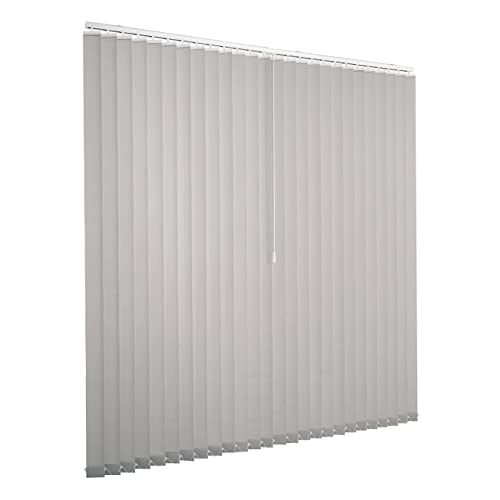 Ventanara® Lamellenvorhang raumverdunkelnd 100% Komplettset Vertikaljalousie 89mm inklusive Montagematerial (Grau, 200 x 250 cm) von Ventanara