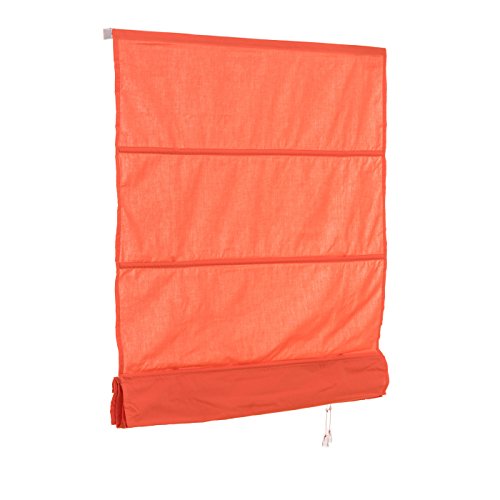 Ventanara® Raffrollo Orange einfarbig Raffgardine inklusive Montagematerial 100 x 220 cm von Ventanara