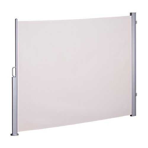 Ventanara® Seitenmarkise ausziehbar Sichtschutz Sonnensegel Windschutz Sonnenschutz Seitenrollo (160 x 300 cm, Beige) von Ventanara