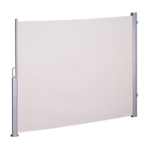 Ventanara® Seitenmarkise ausziehbar Sichtschutz Sonnensegel Windschutz Sonnenschutz Seitenrollo (180 x 300 cm, Beige) von Ventanara