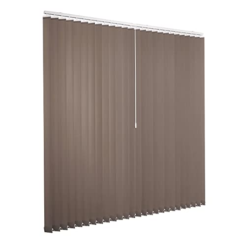 Ventanara® Lamellenvorhang Taupe Vertikaljalousie 89mm inklusive Montagematerial 200 x 180 cm von Ventanara