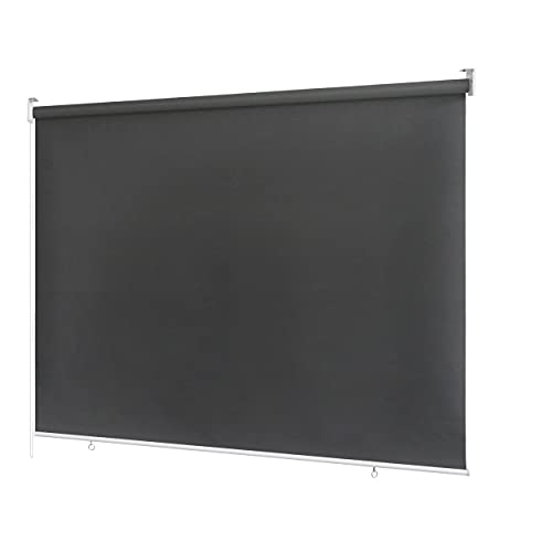 Ventanara® Außenrollo 100% Blickdicht Rollo Senkrechtmarkise Balkonrollo Sichtschutz Rollo Beschattung (100 x 230 cm, Anthrazit) von Ventanara