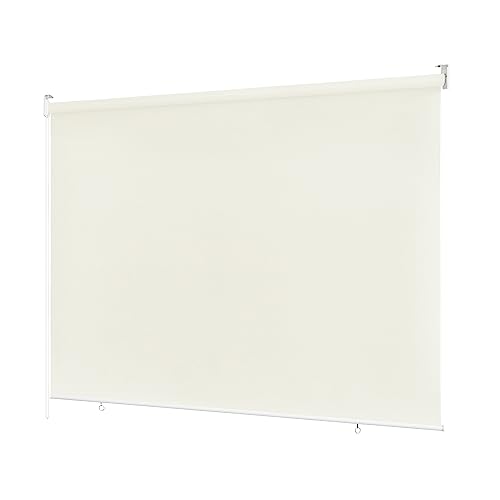 Ventanara® Außenrollo 100% Blickdicht Rollo Senkrechtmarkise Balkonrollo Sichtschutz Rollo Beschattung (100 x 230 cm, Creme) von Ventanara