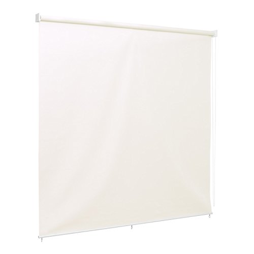 Ventanara® Außenrollo Screen Rollo Senkrechtmarkise Balkonrollo Sichtschutz Rollo Beschattung 100 x 140 cm Creme von Ventanara