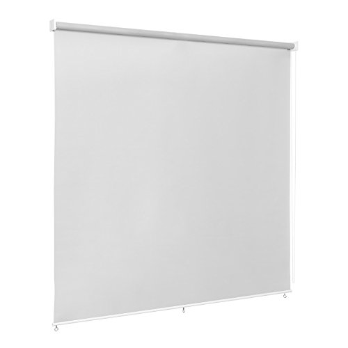 Ventanara® Außenrollo Screen Rollo Senkrechtmarkise Balkonrollo Sichtschutz Rollo Beschattung 100 x 230 cm Grau von Ventanara