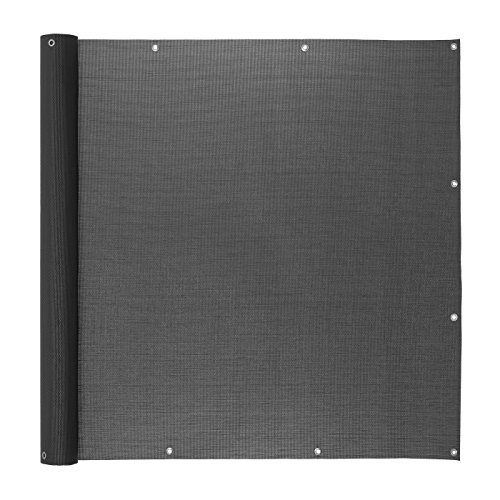 Ventanara® Balkonverkleidung Sichtschutz PVC Balkonumspannung Zaun Verkleidung Blende Windschutz Folie 600 x 90 cm Anthrazit von Ventanara