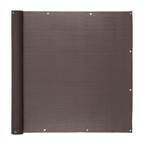 Ventanara® Balkonverkleidung Sichtschutz PVC Balkonumspannung Zaun Verkleidung Blende Windschutz Folie 600 x 90 cm Taupe von Ventanara