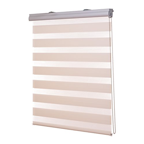 Ventanara® Doppelrollo mit Kassette Aluminium Duorollo Rollo Rolljalousie viele Größen (180 x 160 cm, Creme) von Ventanara