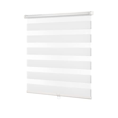 Ventanara® Doppelrollo schnurlos ohne Bohren Klemmfix Fenster Duo Rollo inklusive Montagematerial (weiß, 100 x 150 cm) von Ventanara