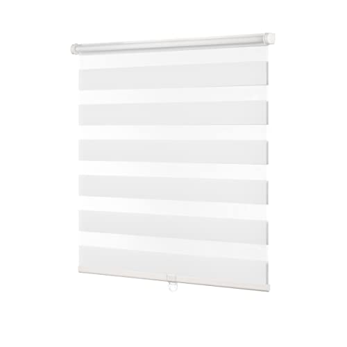 Ventanara® Doppelrollo schnurlos ohne Bohren Klemmfix Fenster Duo Rollo inklusive Montagematerial (weiß, 120 x 150 cm) von Ventanara