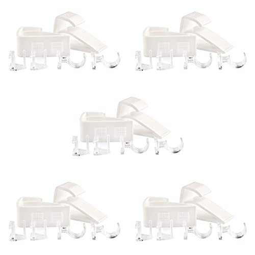 Ventanara® Klemmhalter Vitragenstange Scheibenstange Gardinenstangen ohne Bohren Weiß 10er Ser von Ventanara