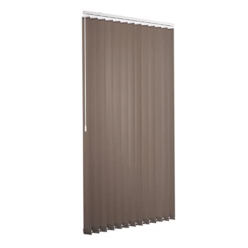 Ventanara® Lamellenvorhang durchgehende Schiene Komplettset Vertikaljalousie 89mm inkl. Montagematerial (Taupe (tageslicht), 200 x 250 cm) von Ventanara