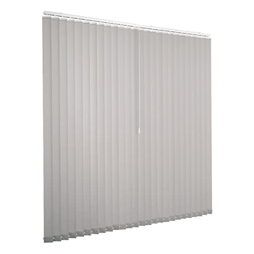 Ventanara® Lamellenvorhang raumverdunkelnd 100% Komplettset Vertikaljalousie 89mm inklusive Montagematerial (Grau, 250 x 250 cm) von Ventanara